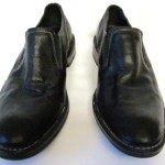 Cole Haan Dryden Black Leather Slip On NIke Air Men size 9 EUC