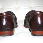COLE HAAN Venetian Moc Loafers Dark Brown Mens SHOES 9 M Crocodile Slip on