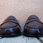 Cole Haan Mens Dress Shoe Size 8.5E Burgundy Leather Casual Slip On Penny Loafer