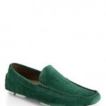 HUGO BOSS Men Shoe DREFIN Green Suede Driving Loafers Slip-On NEW 9 10.5 11.5 12