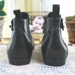HUGO BOSS Black Leather Ankle Boots Shoes Size 7.5 D