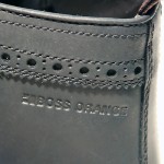 $325 NIB HUGO BOSS Black Mens Welted Boots 9 42 Dress Casual 9.5 Wingtip Brogue