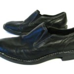 Cole Haan Dryden Black Leather Slip On NIke Air Men size 9 EUC