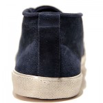 $245 HUGO BOSS Orange Label Casual Navy Blue Mens Boots Shoes 8 41 UK 7 Suede
