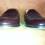MENS COLE HAAN RED BURGUNDY LOAFERS SLIP ONS SHOES SIZE 11 D USED