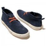 $245 HUGO BOSS Orange Label Casual Navy Blue Mens Boots Shoes 8 41 UK 7 Suede