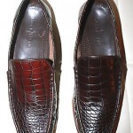 COLE HAAN Venetian Moc Loafers Dark Brown Mens SHOES 9 M Crocodile Slip on