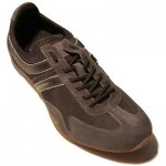$225 Hugo Boss Lace-up Fashion Sneakers Black Mens 7 40 Trainers Kicks 6.5 Grey