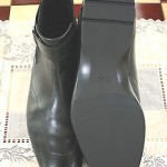 HUGO BOSS Black Leather Ankle Boots Shoes Size 7.5 D