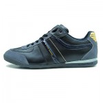 $225 Hugo Boss ORANGE Label Sneakers Navy Leather Mens 12 45 Shoes Trainers 11.5