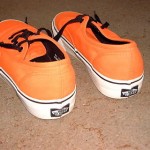 VANS MEN`S SNEAKERS BRIGHT ORANGE  US SIZE 9…..PERFECT CONDITION!