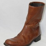 Cole Haan Brown leather Motorcycle Boots Side Zipper Size 9.5 M
