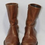 Cole Haan Brown leather Motorcycle Boots Side Zipper Size 9.5 M