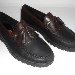 Cole Haan Men’s Size 10.5 M Black / Brown Leather Kiltie Tassel Lug Sole Loafer