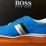 Hugo Boss Green Victoir Station Men’s Sneakers In Pastel Blue
