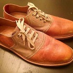 Cole Haan C08333 Pushover Saddle Two Tone Oxford 9.5 tan leather shoe $268 New