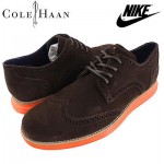 Cole Haan Lunargrand C11097 brown 10.5 suede wingtip oxford shoe NEW $198