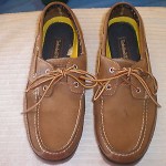 TIMBERLAND MENS TAN LEATHER BOAT DECK LOAFERS CASUAL SHOES SIZE 11.5 M US