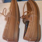 TIMBERLAND MENS TAN LEATHER BOAT DECK LOAFERS CASUAL SHOES SIZE 11.5 M US