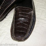 COLE HAAN  MEN SHOES SZ 10w BROWN LEATHER LOAFERS SLIP ONS