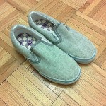 Vault by Vans Classic Slip-On LX Shoes in (Wool) Pussy Willow Gray/Purple Size 5