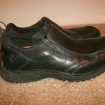 Mens Timberland GSR sz 10.5M black leather slipon comfort oxford loafer shoes