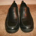 Mens Timberland GSR sz 10.5M black leather slipon comfort oxford loafer shoes