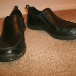 Mens Timberland GSR sz 10.5M black leather slipon comfort oxford loafer shoes