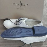 Cole Haan Air Franklin Saddle Oxfords 11.5 White Suede Blue Sole