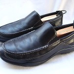 COLE HAAN BLACK LEATHER SLIP ON  LOAFERS  MENS SIZE 9.5 MEDIUM