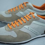 Hugo Boss Orange Orlet Medium Grey Sneakers Tennis Shoes Size 9 42 NIB