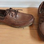 CLARKS Mens Brown Leather Boat Shoes Loafers Moccasins Sz 12M NEW!