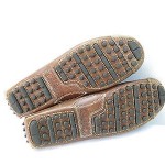 Mens 10 COLE HAAN Driving Moccasin Loafer Brown Leather Slip On Casual Shoes