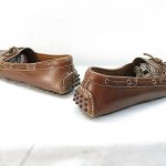 Mens 10 COLE HAAN Driving Moccasin Loafer Brown Leather Slip On Casual Shoes