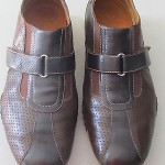 Men’s Cole Haan Nike Air brown leather velcro strap perforated sneakers sz 9.5M
