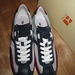 HUGO BOSS ORANGE SILVANS DARK BLUE/WHITE/RED MEN WALKING SHOES Size 45