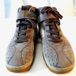 DIESEL Mens Gray Suede LEATHER High Top Sneakers Shoes 11 Eur 44.5 L@@K Idol!