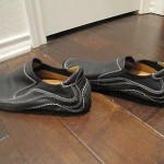 Cole Haan black leather slip ons Nike air G series  9.5M – never worn- EUC