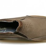 Mens Clarks&reg; 63576 “Munson” Taupe Suede Leather Slip-On Shoes Med Width Sz 10