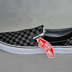 VANS Classic Slip On Canvas Black/Pewter Checkerboard New NWOB Mens 11.5