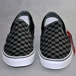 VANS Classic Slip On Canvas Black/Pewter Checkerboard New NWOB Mens 11.5
