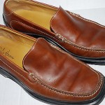 Mens COLE HAAN Brown Leather Loafers NIKE HEEL 10.5 10 1/2 M