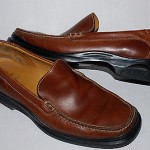Mens COLE HAAN Brown Leather Loafers NIKE HEEL 10.5 10 1/2 M