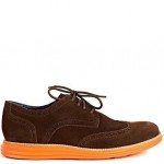 Mens COLE HAAN LunarGrand Wingtip Dark Brown Suede Oxfords Shoes NEW Size 14