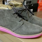 Cole Haan Nike Lunargrand Chukka Grey Suede Sz 9.5 10 NEW $278 pink