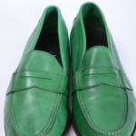 Cole Haan Air Monroe Penny C10374 green 10.5 leather moc loafer shoe $198 GPA333