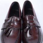 Cole Haan C09889 Monroe 10 M Oxblood Leather Tassel Slip Moc Loafer Shoe GPA314