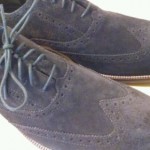 Cole Haan Wing Tip Suede Leather Oxfords Mens Shoes Brown 10.5 NEW