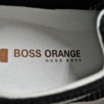 Orange HUGO BOSS ‘Orlenno’ Sneakers NWB sz 8 Black Suede Mesh Leather $225