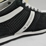 Orange HUGO BOSS ‘Orlenno’ Sneakers NWB sz 8 Black Suede Mesh Leather $225